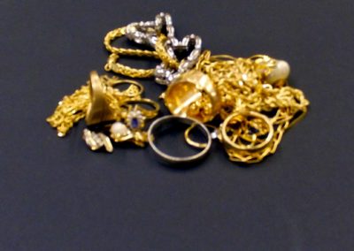 Gold jewelry.